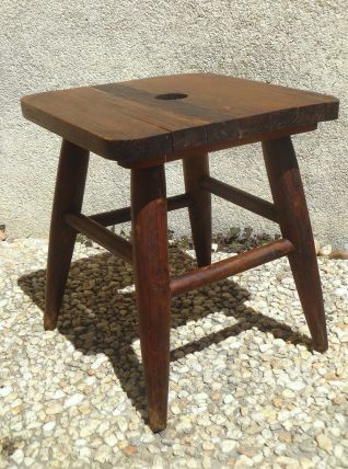 petit tabouret en bois ,vintage