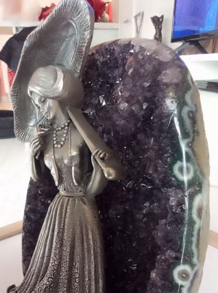 C'est Noël !Magnifique Amethyste et figurine des Etains du P