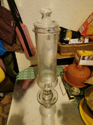 Pot d'apothicaire en verre 