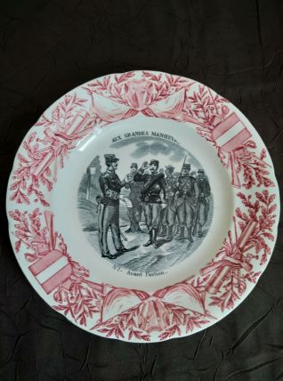 Assiettes parlantes, porcelaine Gien