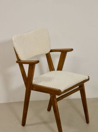 Chaise scandinave en bois 1950