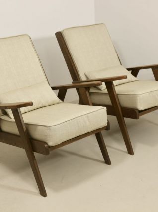  Paire de fauteuils période reconstruction 1950