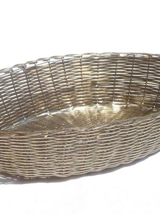 corbeille en fil argenté , vintage