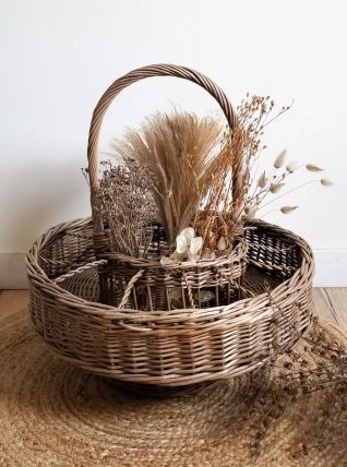 Panier porte bouteilles vintage