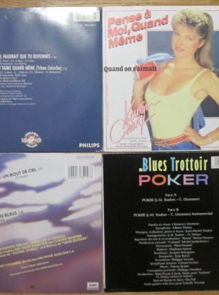 Vinyles 10 Disques 45 Tours - Années 80-90