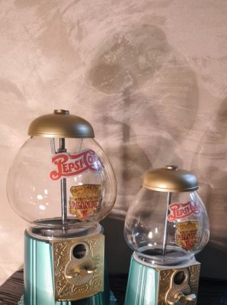 duo de distributeur  big 37cm   et  28cm    vert metal et or