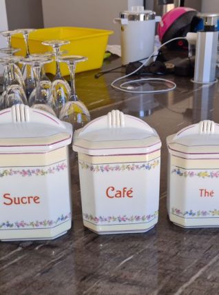 Lot de 6 boîtes alimentaires vintage de taille décroissante 