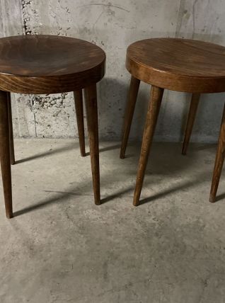 Paire de tabourets style Baumann