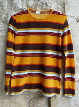 vintage 70s pull coton éponge taille 36/38