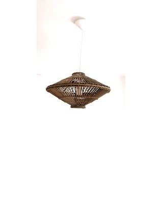 Suspension en rotin vintage , vers 1970 