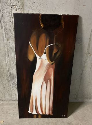 Huile sur toile « Femme africaine »