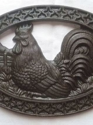 dessous de plat en fonte , vintage