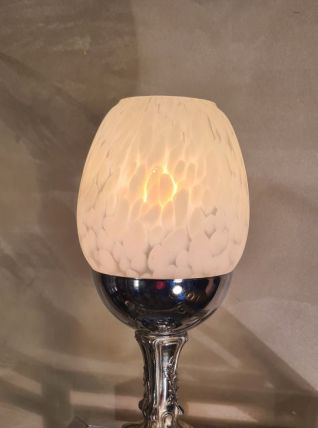 lampe de table 1920  avec  abat jour clichy blanc 31x12  tre