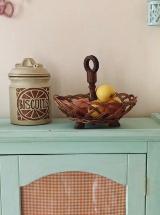 Panier à fruits en rotin, panière de rangement en rotin