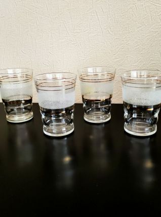 Lot de 6 verres granités blancs