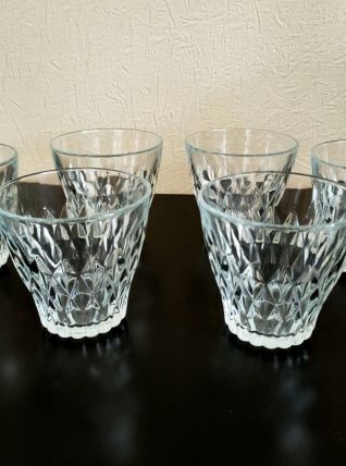 Lot de 6 verres Vereco diamant