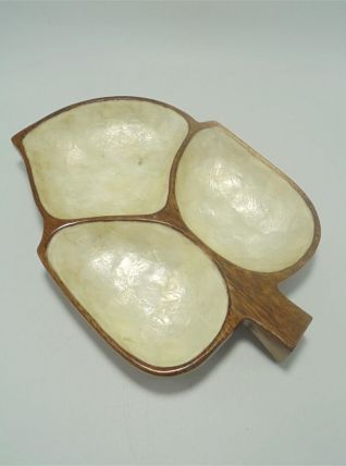 Vide-poche en bois et nacre