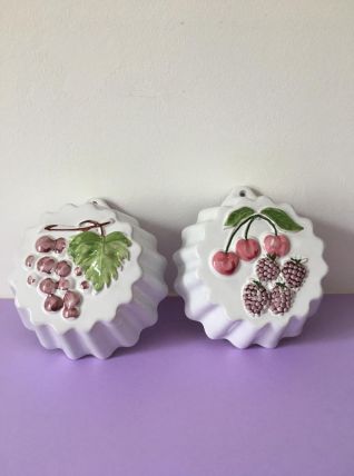 2 moules à gâteaux en céramique