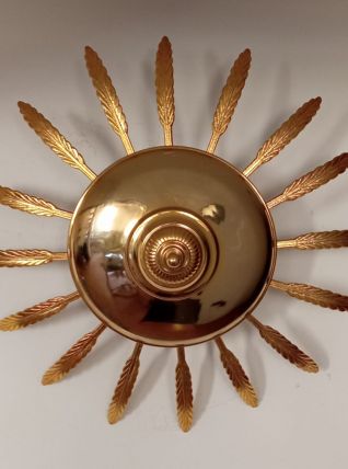 Plafonnier en métal doré 