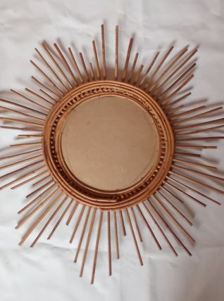 Miroir bambou vintage 