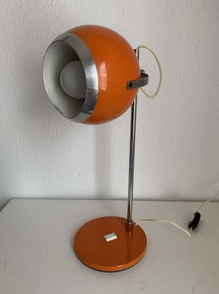 Grande lampe vintage 1960 eyeball carotte - 44 cm