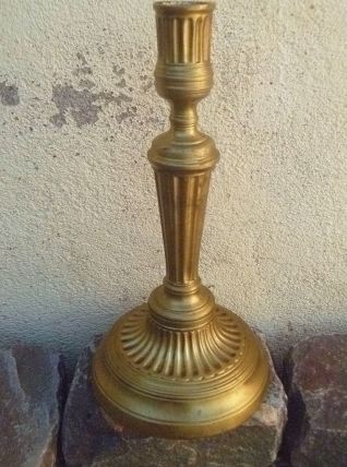 bougeoir , laiton épais  , vintage