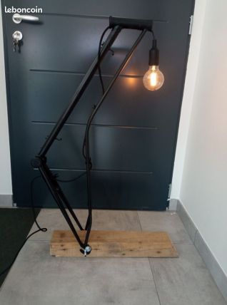 Lampe de salon cadre de vélo + ampoule type Edison