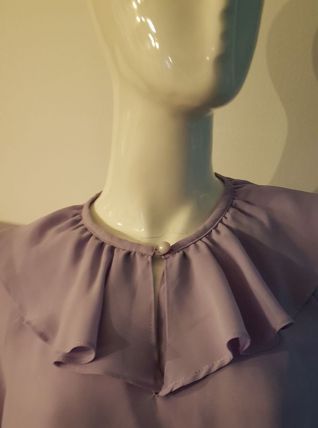 Chemisier parme à volant violet t40/42