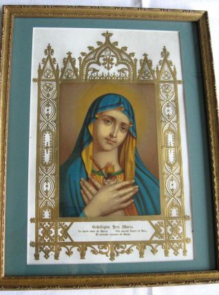 Ancienne  chromolithographie  religieuse