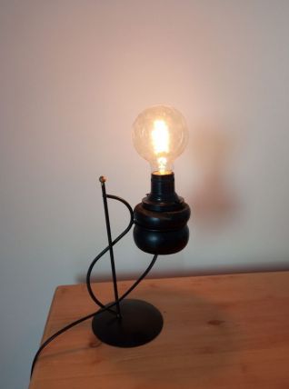 Lampe à poser DIY type industriel ampoule Edison