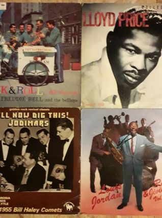 Lot de quatre vinyles 33t Rock'n'Roll 50s 