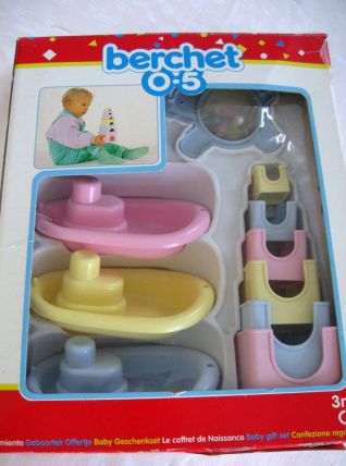 Vintage : coffret de naissance, jouets de bain Berchet