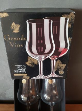 2 grands verres Cristal d'Arques Boîte origine