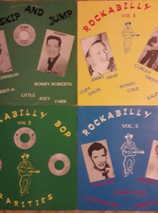 Lot de 4 Vinyles 33t Rockabilly 50s Compilation 