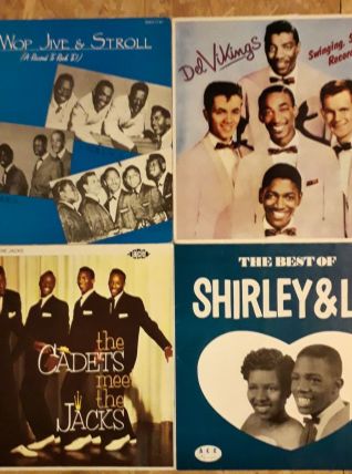 Lot de quatre vinyles 33t De Rock'n'Roll 50s 