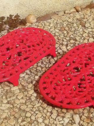 duo de dessous de plat  en fonte , vintage
