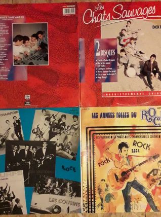 Lot de deux Doubles albums 33t de Rock'n'Roll 60s Français 