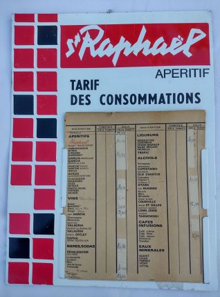 Plaque publicitaire vintage Saint Raphaël 