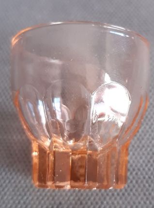 Service à liqueur en verre transparent coloré rosé