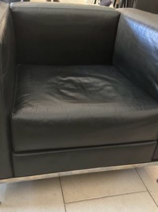 set de 2 fauteuils cuir