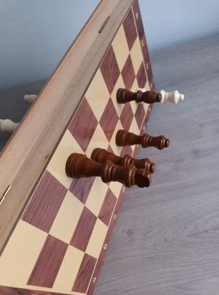 Jeux d’échecs en bois magnétique et pliable de 39cm 