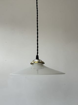 ANCIENNE SUSPENSION VINTAGE EN OPALINE