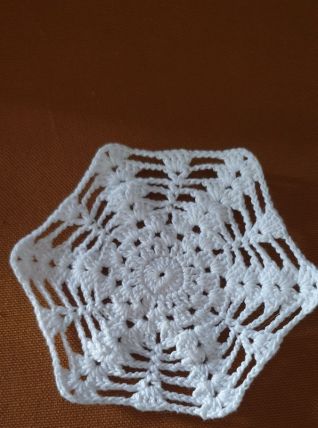 Napperons crochet blanc lot