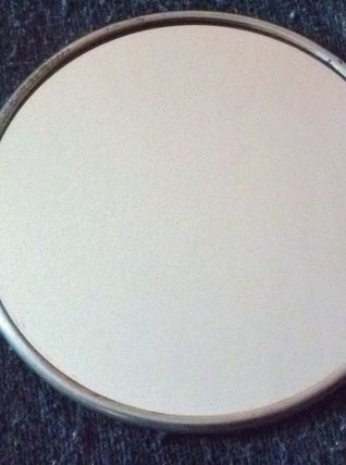 Miroir de barbier rond , vintage