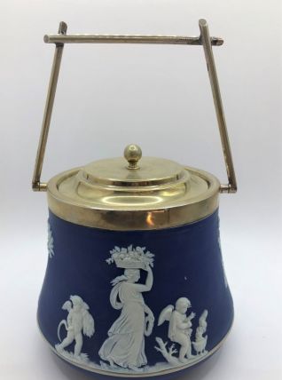 Wedgwood Jasperware - Pot avec Couvercle - Bleu - XIXe