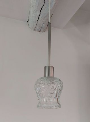 Suspension verre moulée vintage 