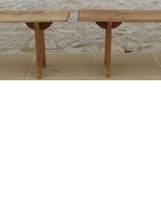 lot de 2 bancs dans leur patine