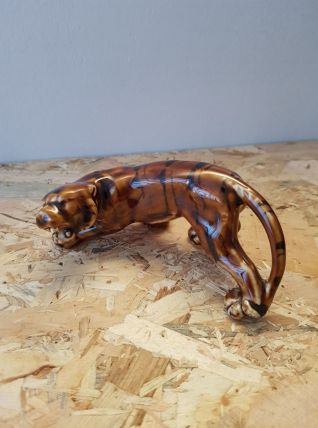 Tigre en céramique vintage