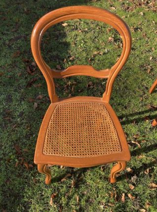 6 chaises cannées Louis Philippe