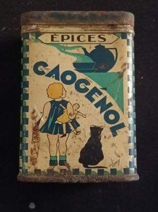 Rare - Boîte Publicitaire en tôle  Cacao " Caogénol
